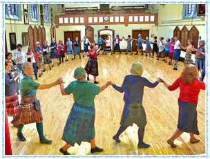 Some folk (e.g. the lady with the flowers) have danced with St Clement’s from it’s earliest days, but many more are new to the group, and to Scottish country dance. All are made to feel welcome.